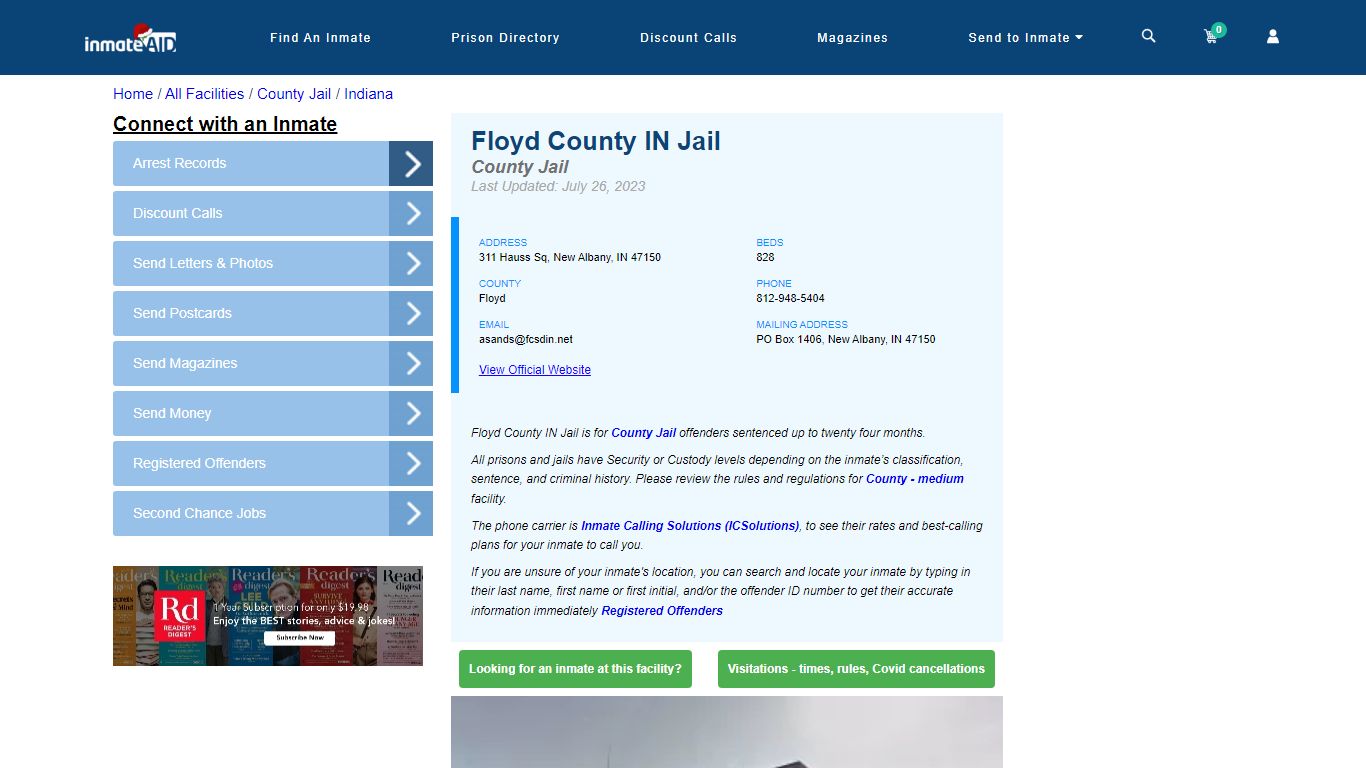 Floyd County IN Jail - Inmate Locator - New Albany, IN